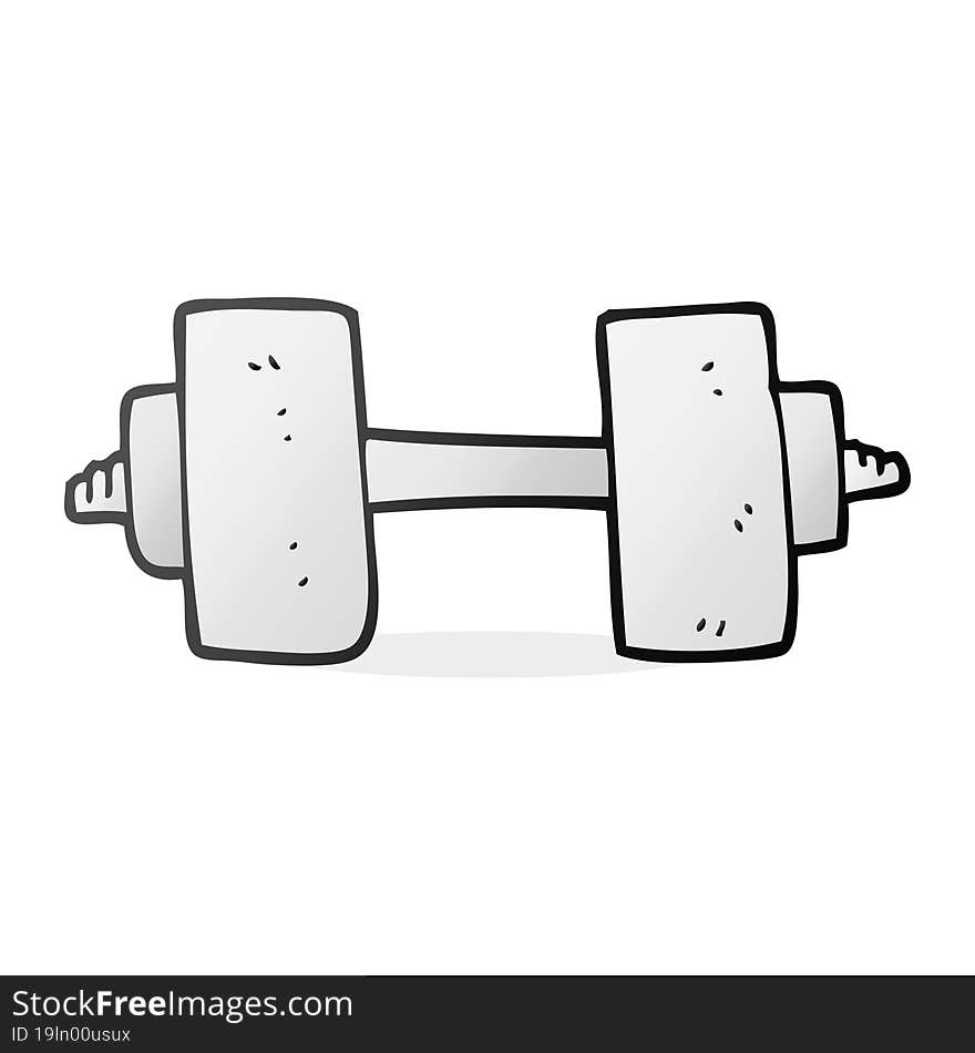 cartoon dumbbell