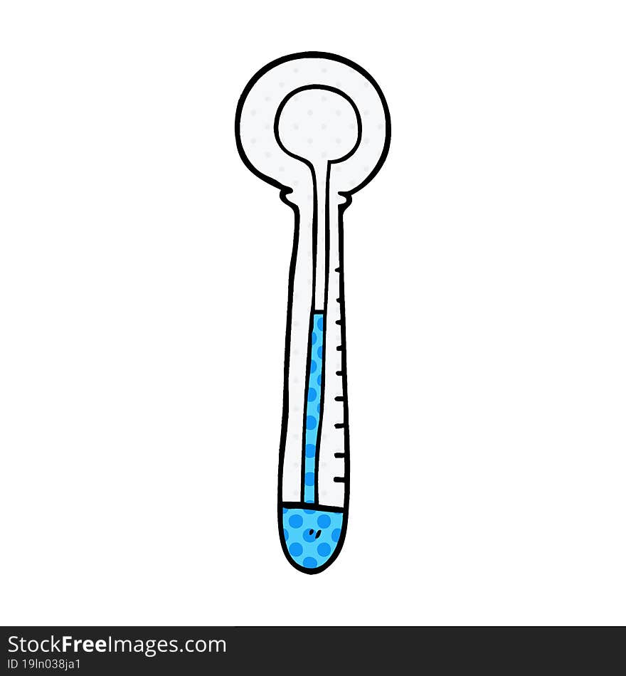 cartoon doodle medical thermometer