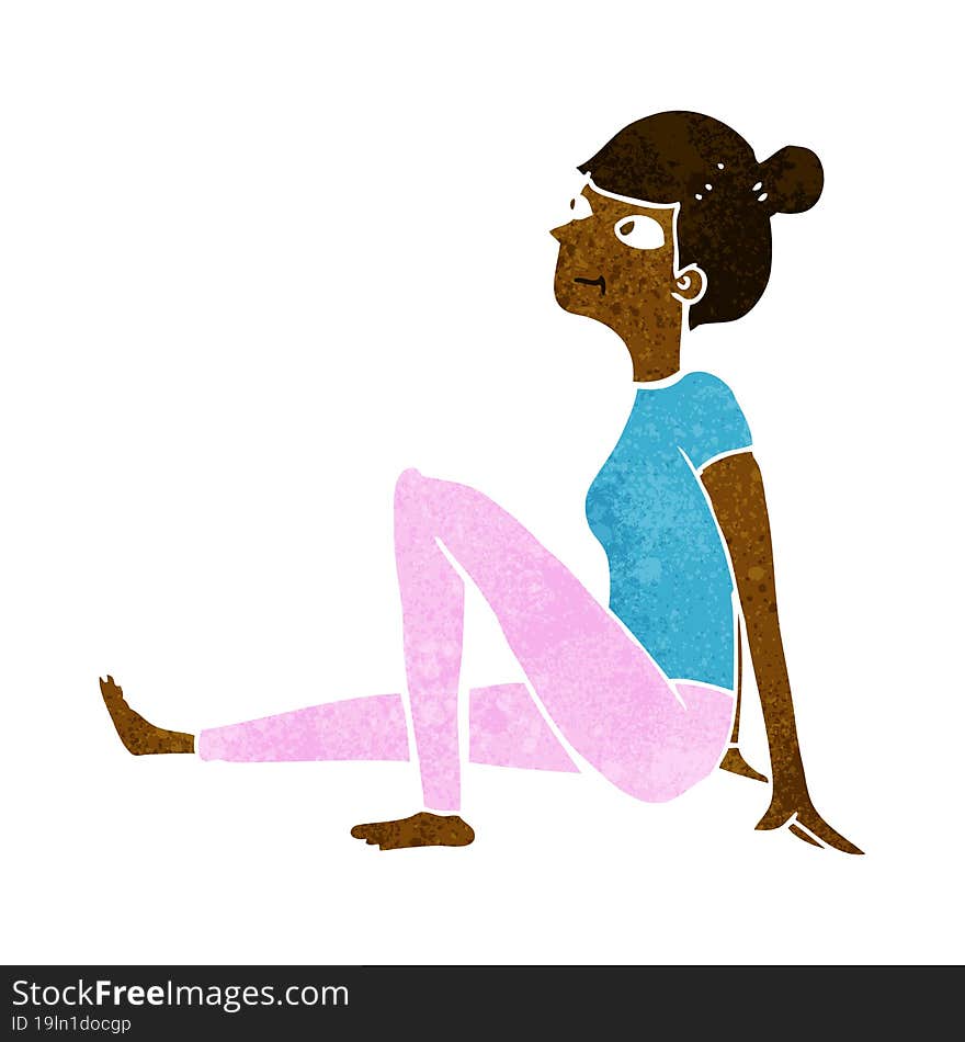 Cartoon Woman Sitting