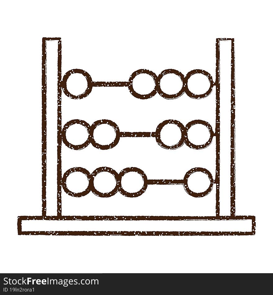 Abacus Charcoal Drawing