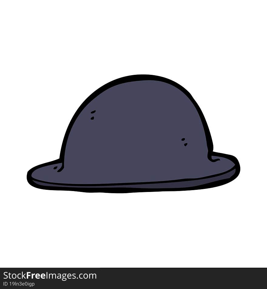 cartoon old bowler hat