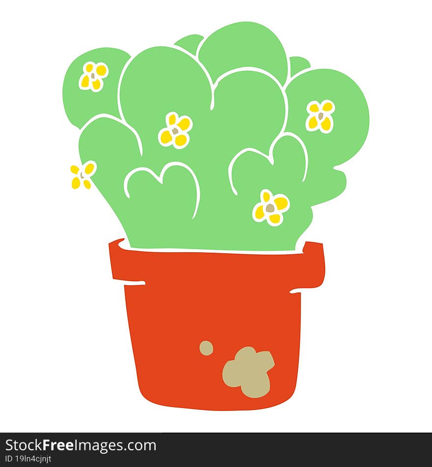 flat color illustration of plant. flat color illustration of plant