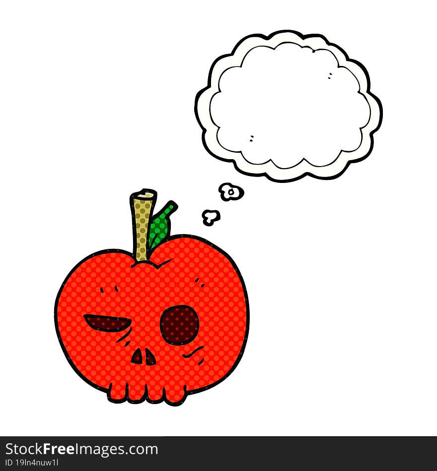 thought bubble cartoon poison apple