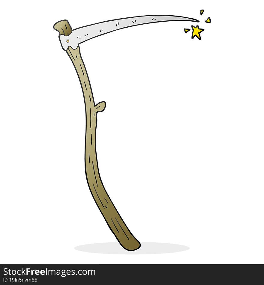 cartoon sharp scythe