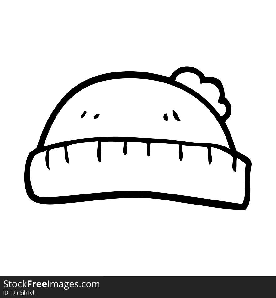 cartoon woolly hat