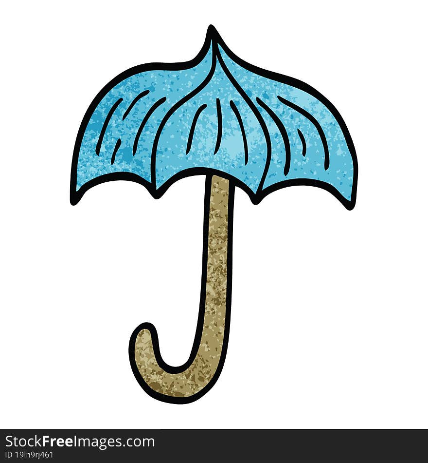 Cartoon Doodle Umbrella Tattoo Symbol