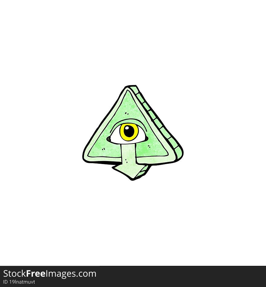 cartoon mystic eye symbol