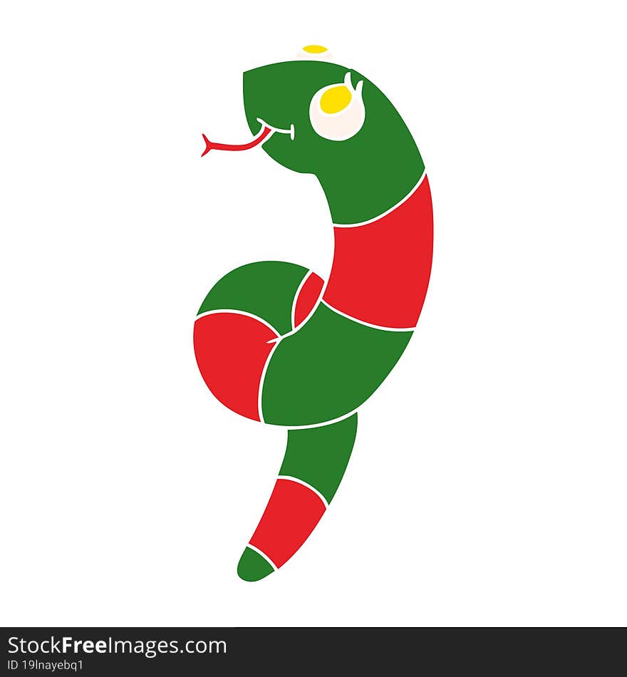 Cartoon Kawaii Of A Cute Snake