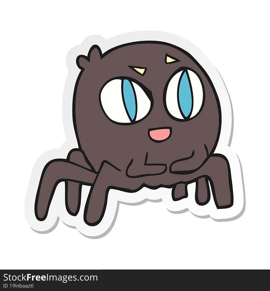 sticker of a cartoon spider