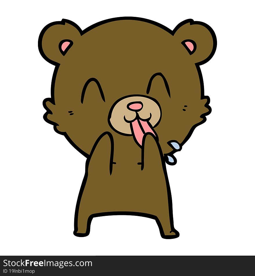 rude cartoon bear. rude cartoon bear