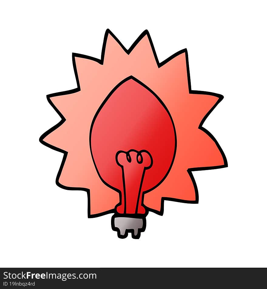 cartoon doodle light bulb