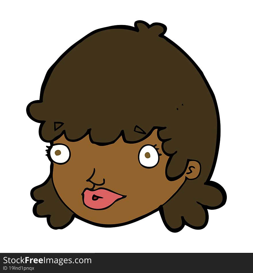 cartoon staring girl