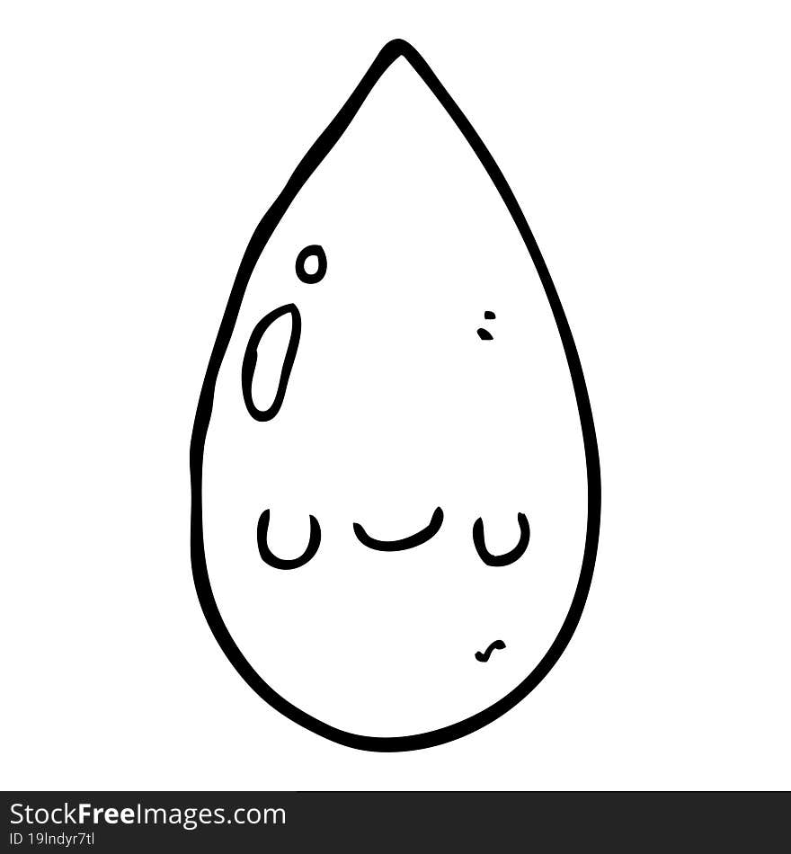 cartoon cute raindrop