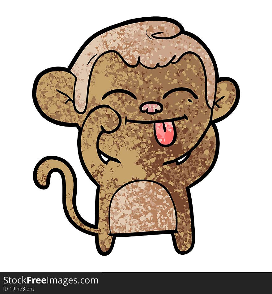 funny cartoon monkey. funny cartoon monkey