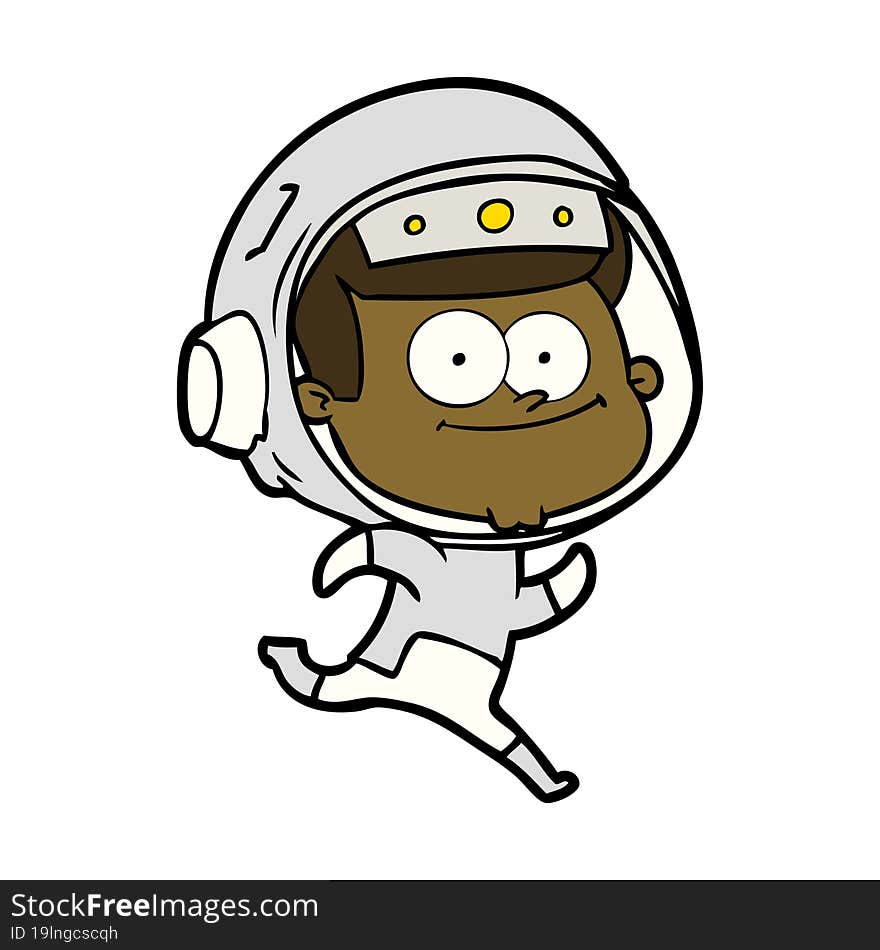 happy astronaut cartoon. happy astronaut cartoon