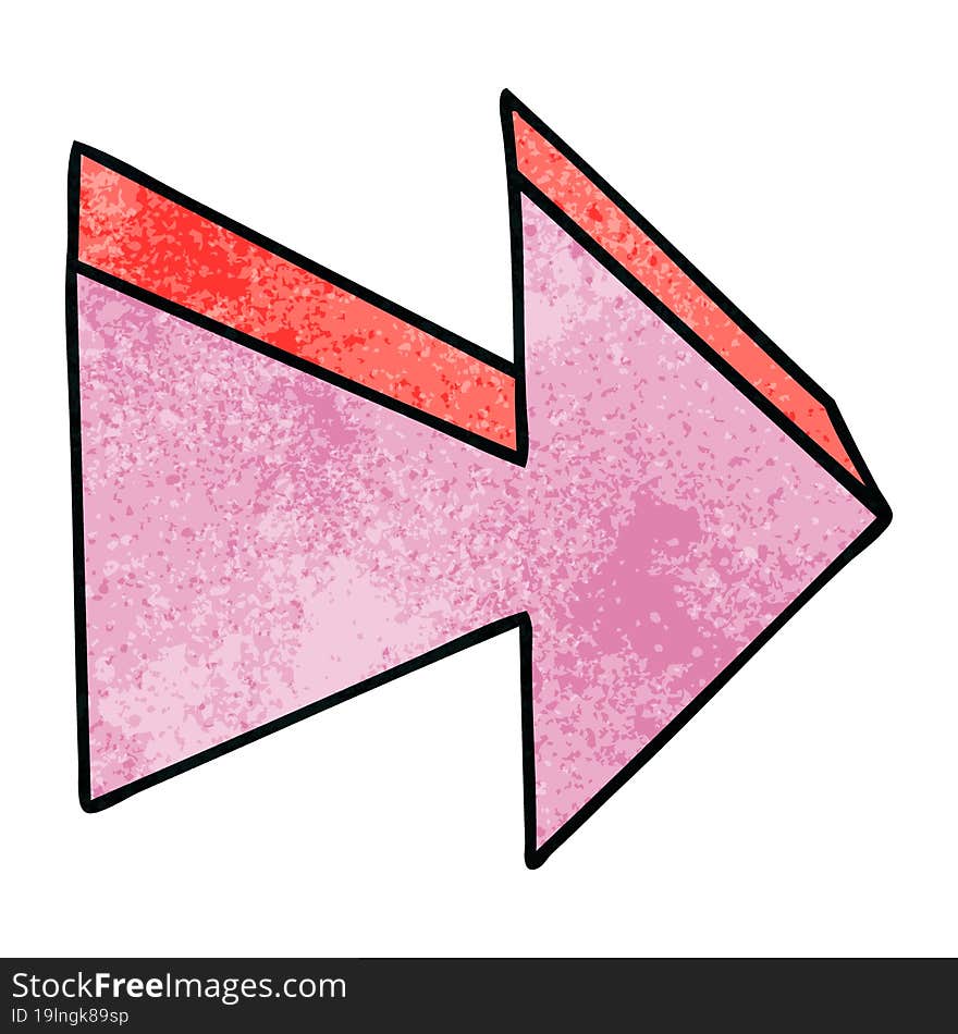 hand drawn quirky cartoon arrow. hand drawn quirky cartoon arrow