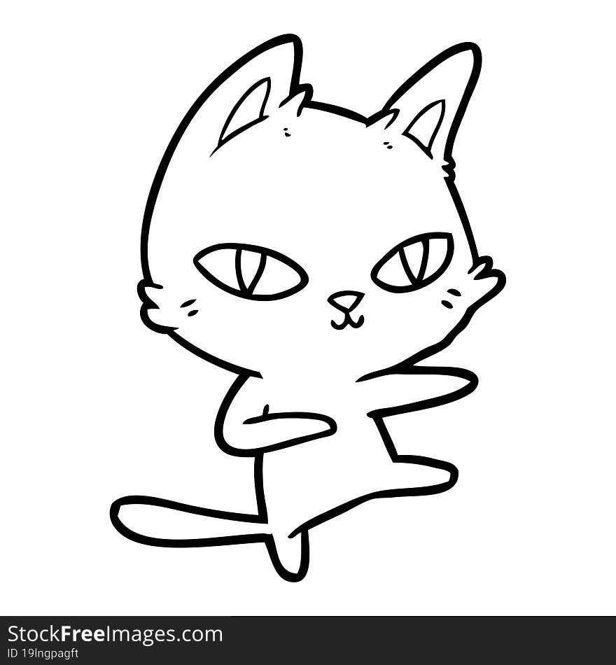 cartoon cat dancing. cartoon cat dancing