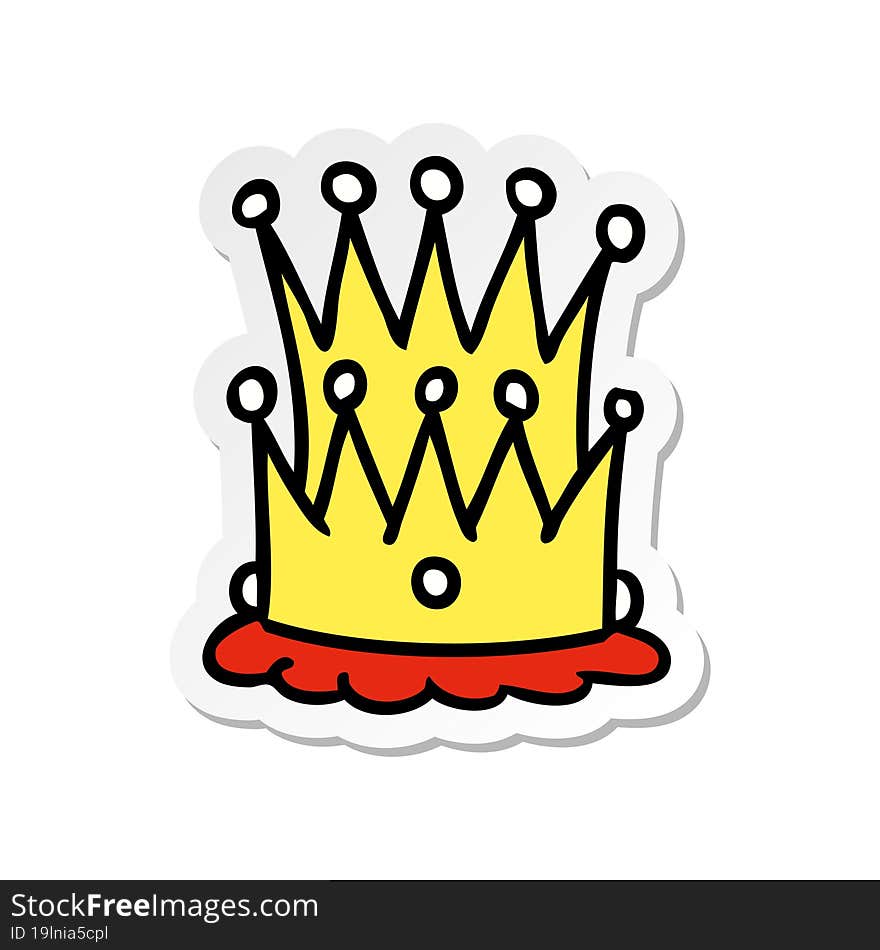 sticker cartoon doodle of two crowns