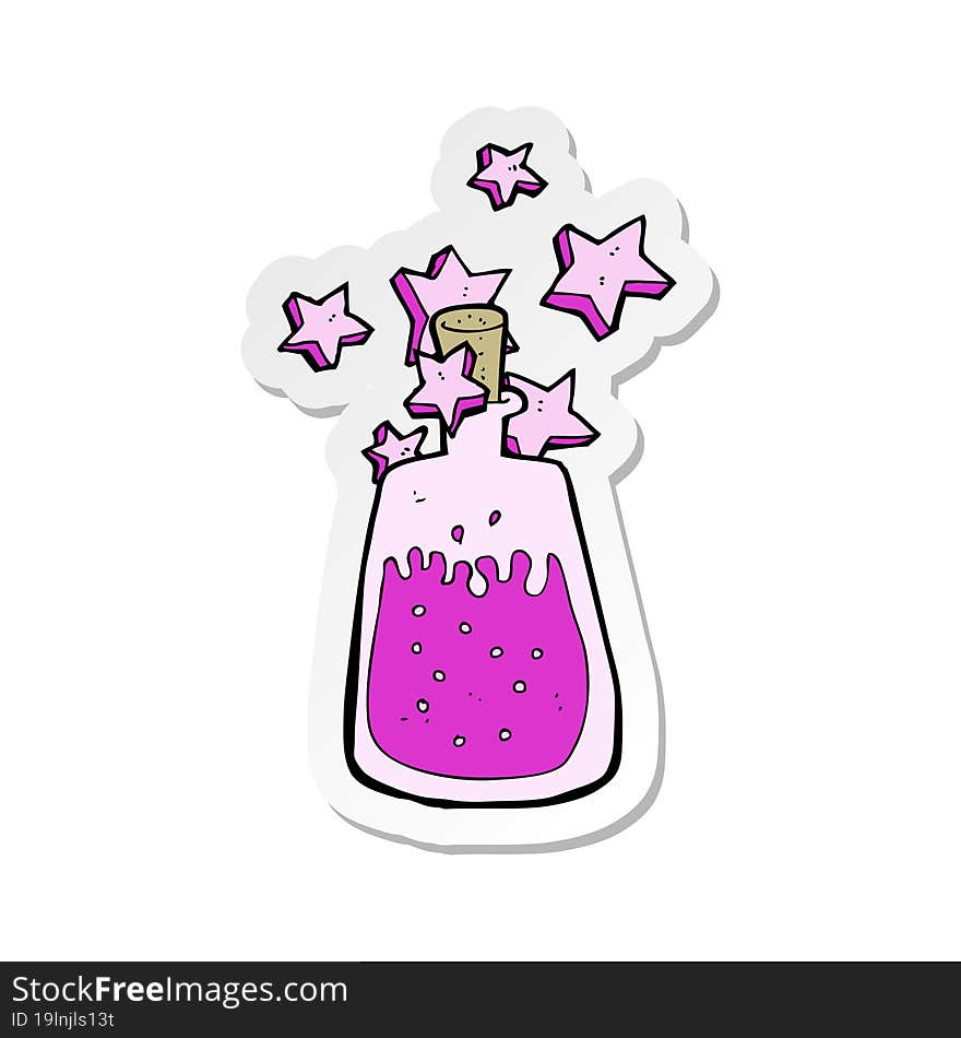 sticker of a cartoon magic potion