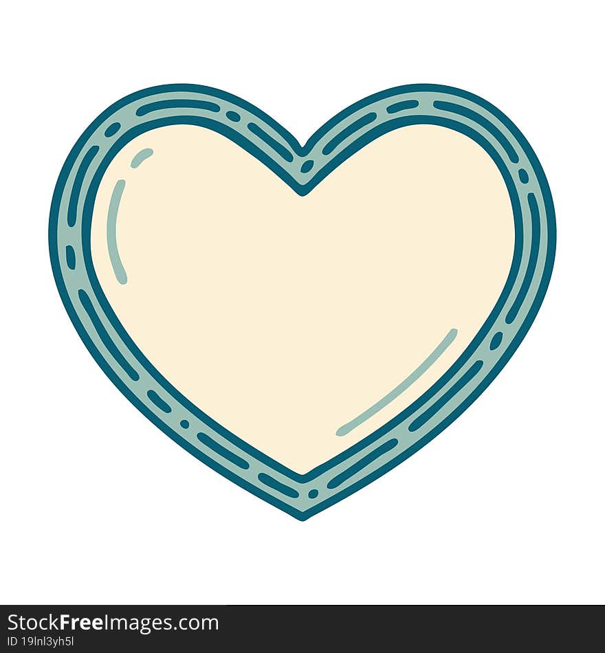 iconic tattoo style image of a heart. iconic tattoo style image of a heart