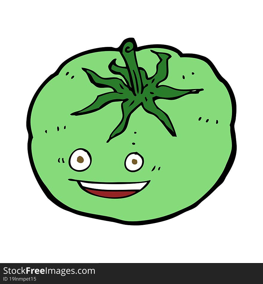 Cartoon Green Tomato