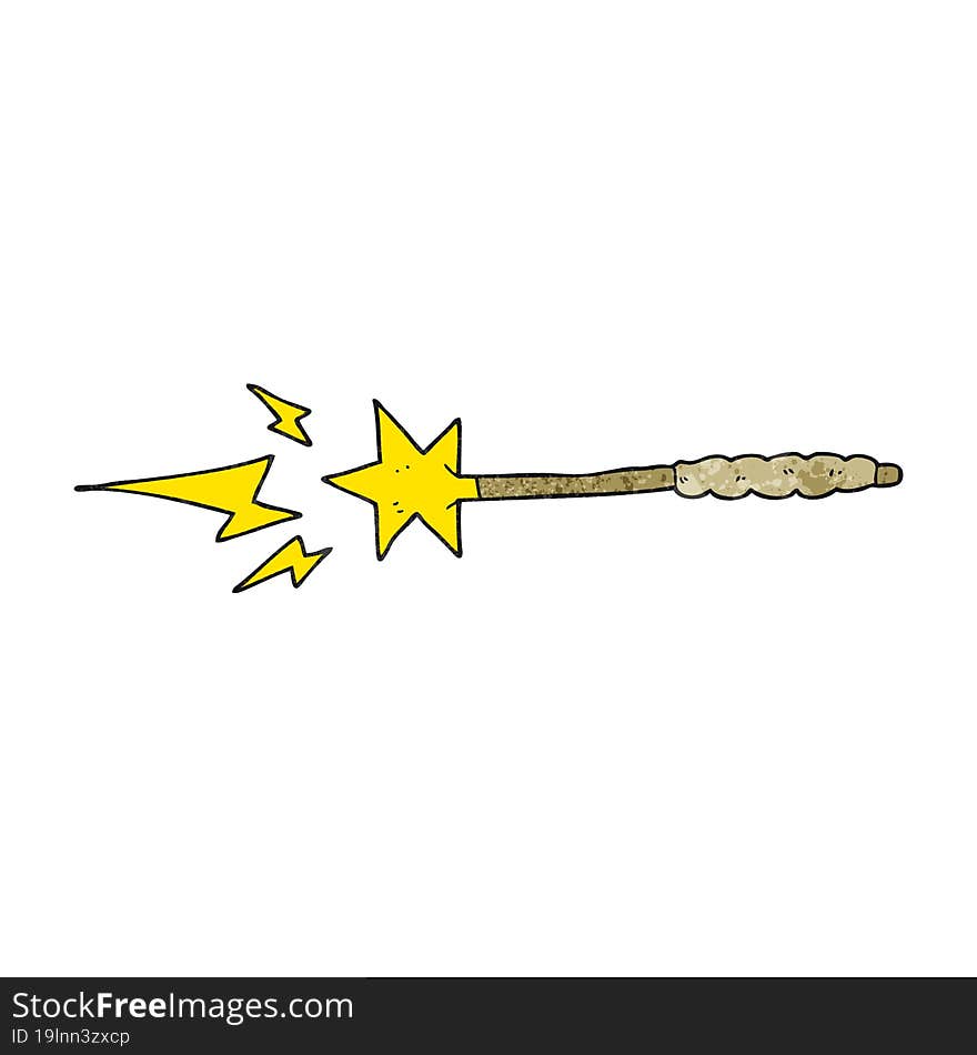 textured cartoon magic wand