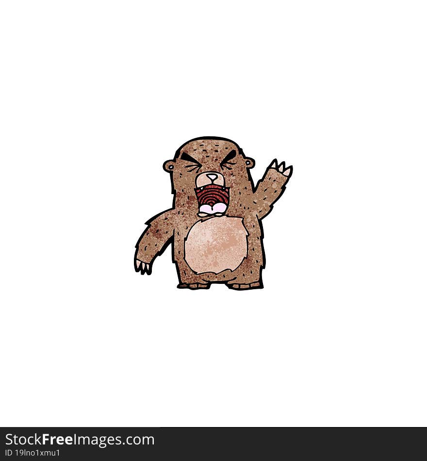 roaring bear cartoon