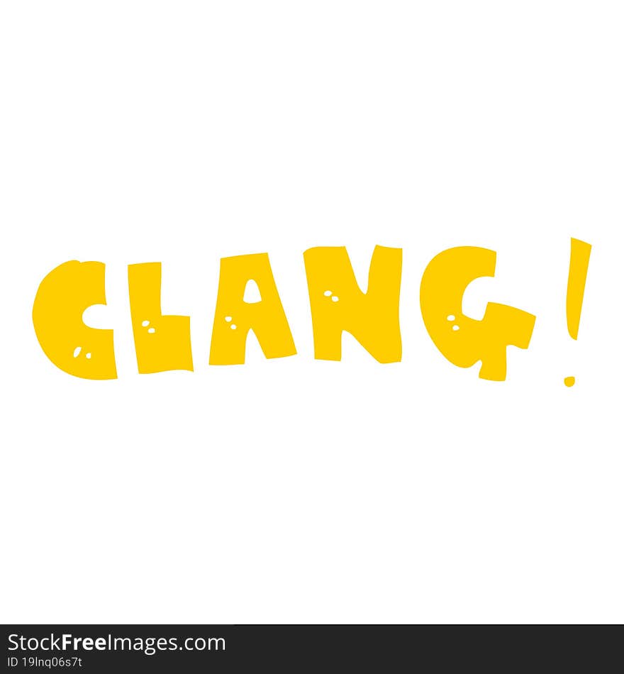 flat color style cartoon word clang