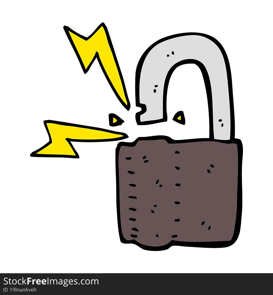 cartoon padlock symbol