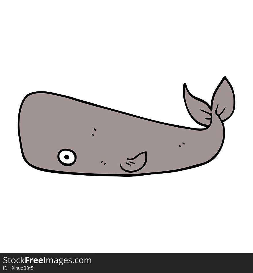 Cartoon Doodle Whale