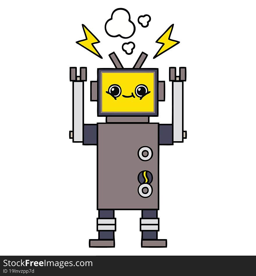 cute cartoon robot