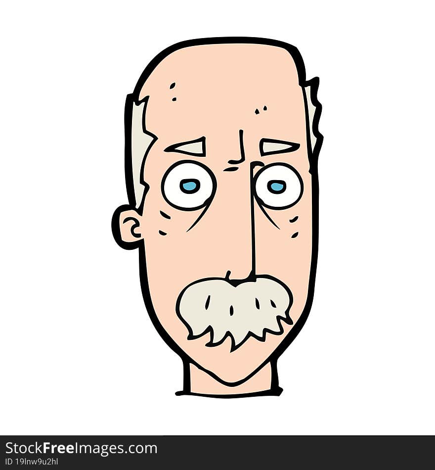 cartoon man with mustache