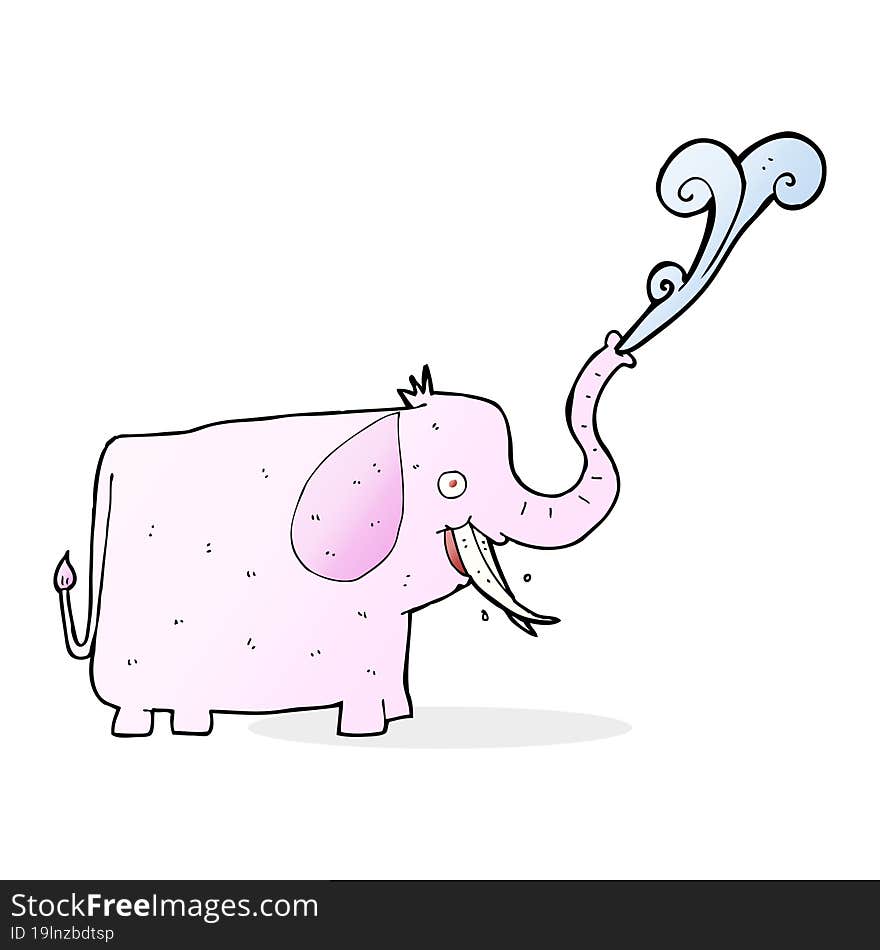 cartoon happy elephant