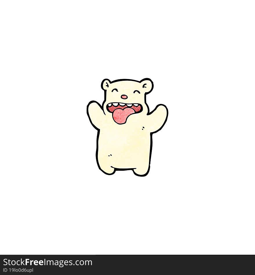 cartoon little polar bear