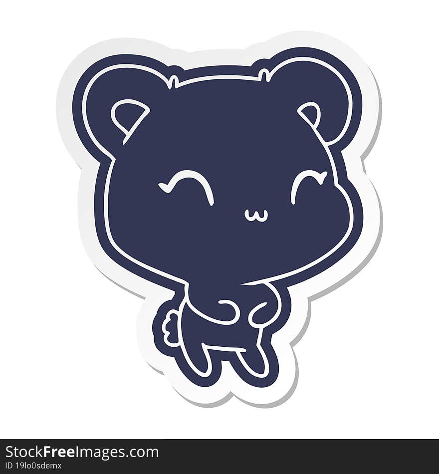 cartoon sticker kawaii cute teddy bear