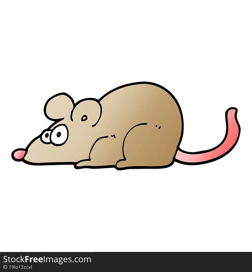 Vector Gradient Illustration Cartoon Rat