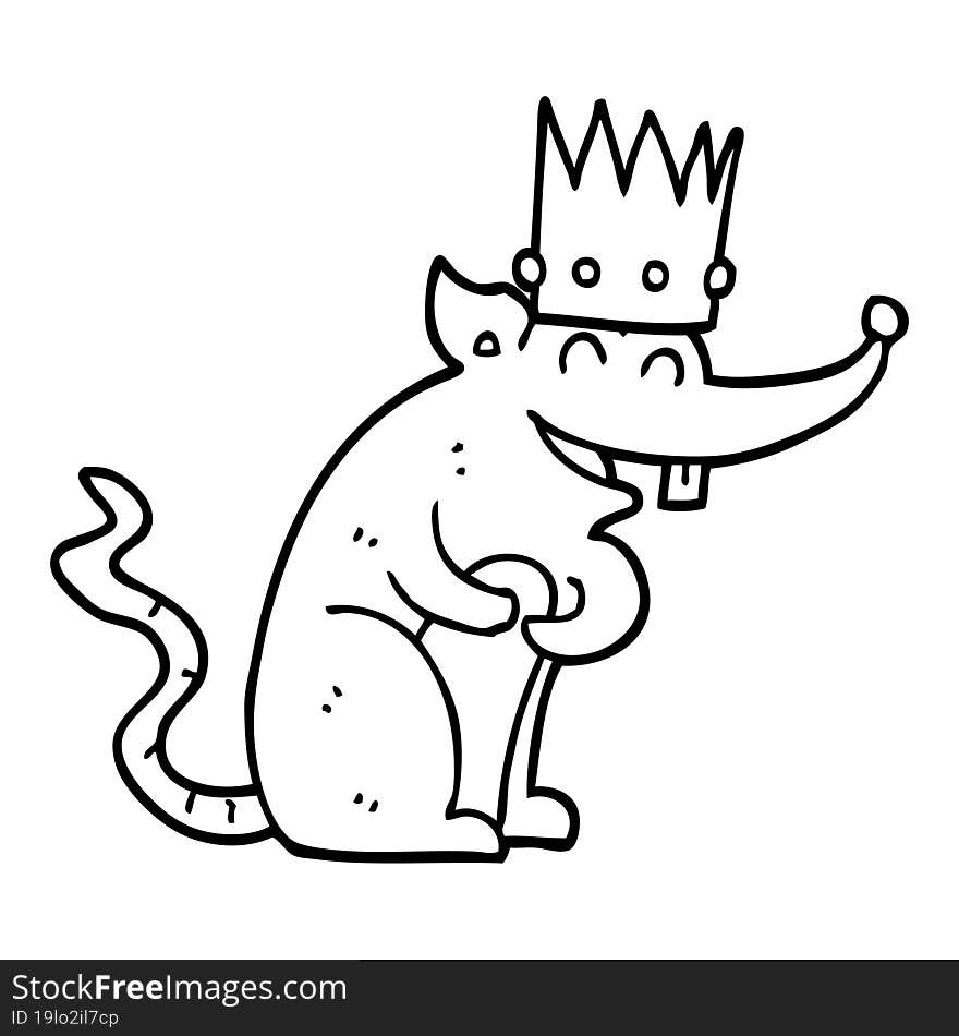 cartoon rat king laughing