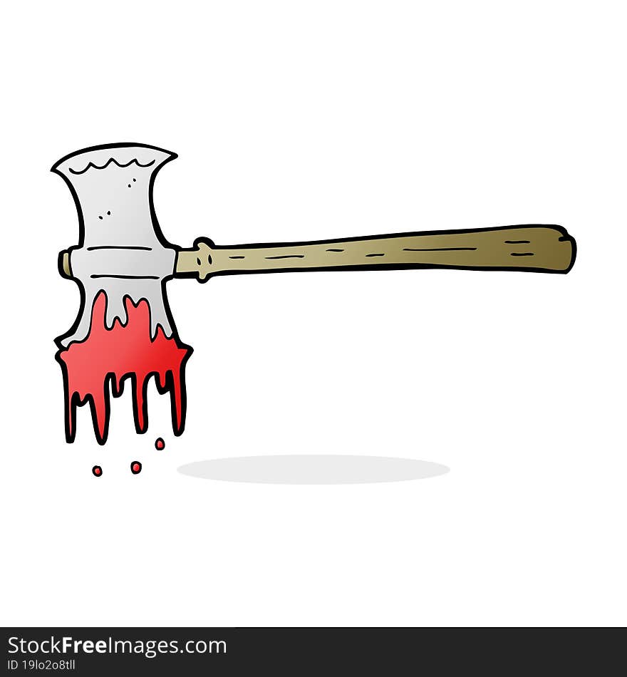 cartoon bloody axe