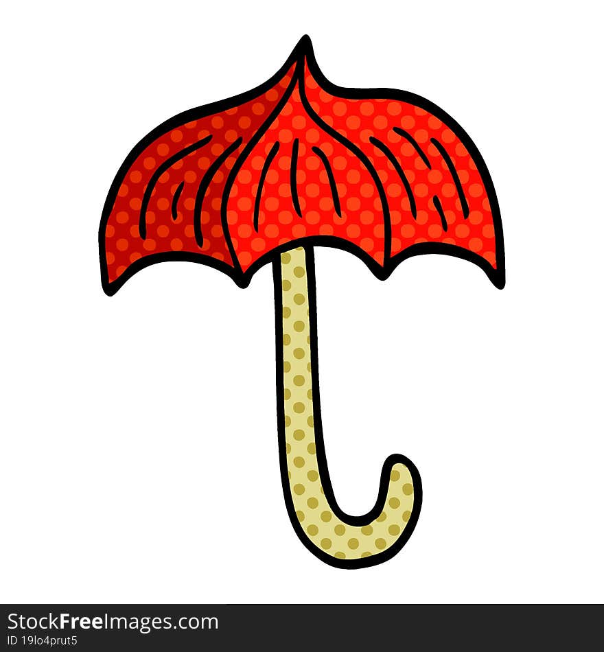 cartoon doodle open umbrella