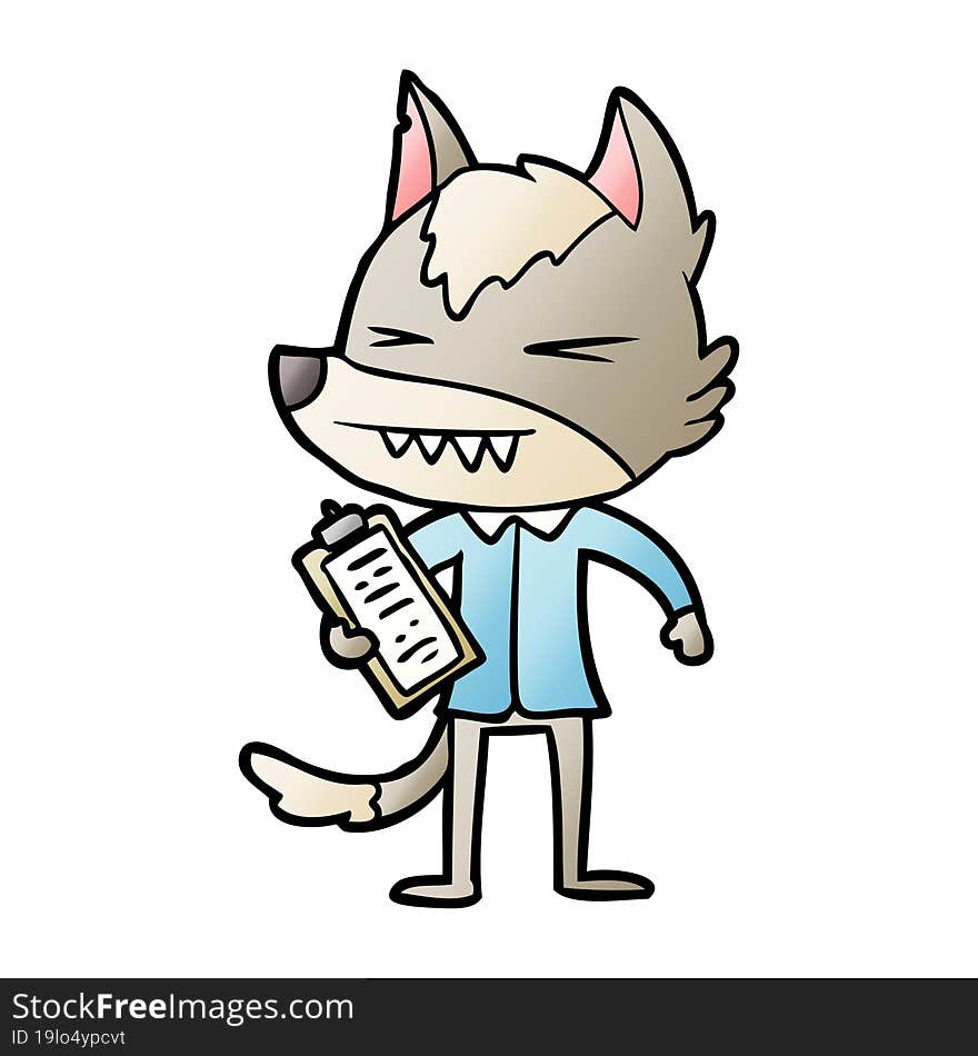 angry wolf cartoon. angry wolf cartoon