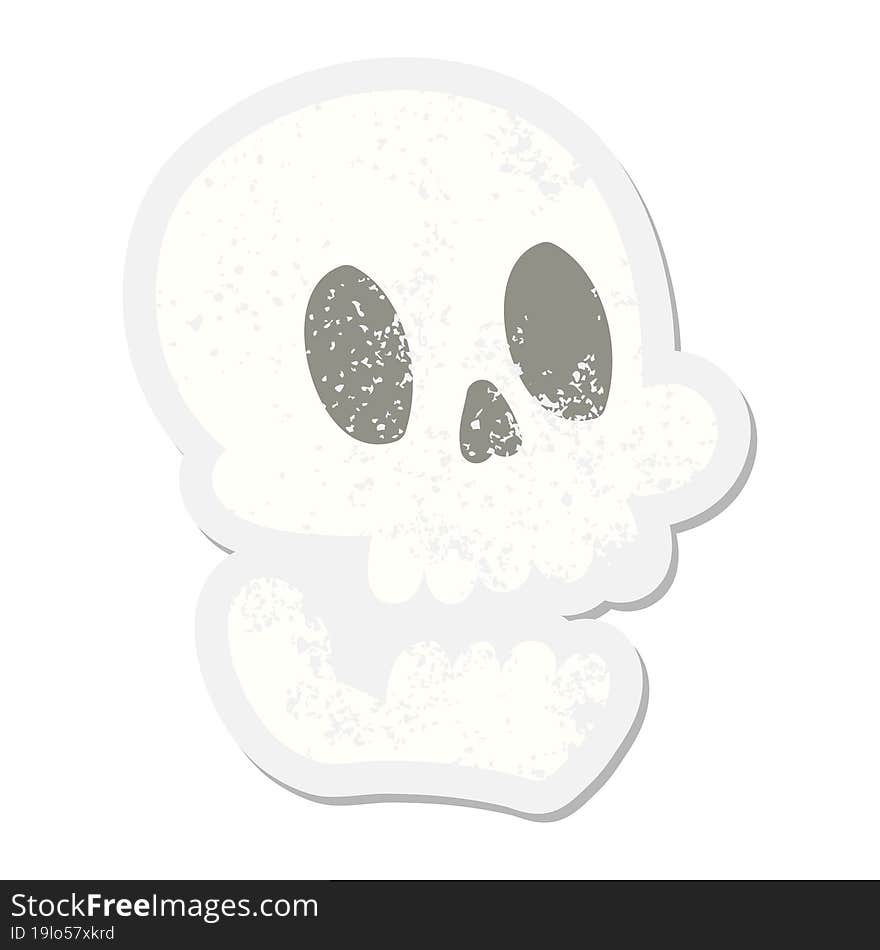 spooky halloween skull grunge sticker