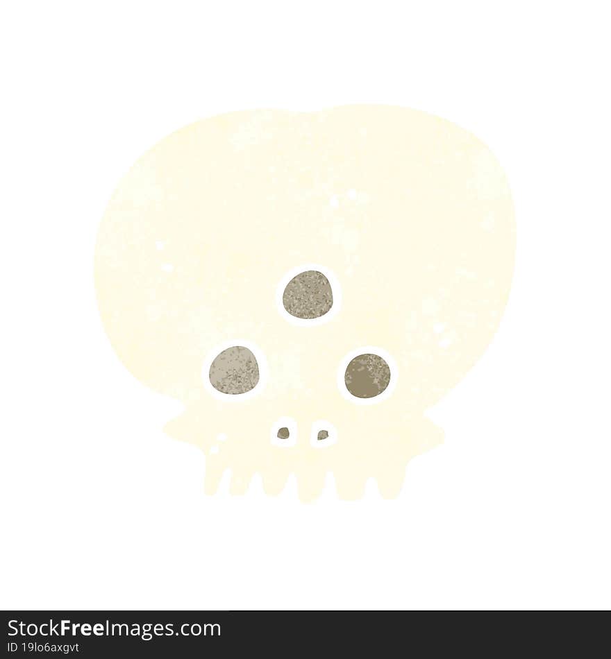 cartoon mystic skull