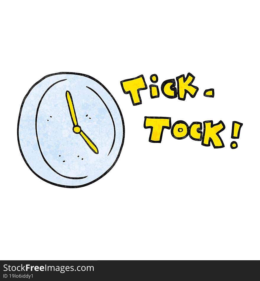 textured cartoon ticking clock