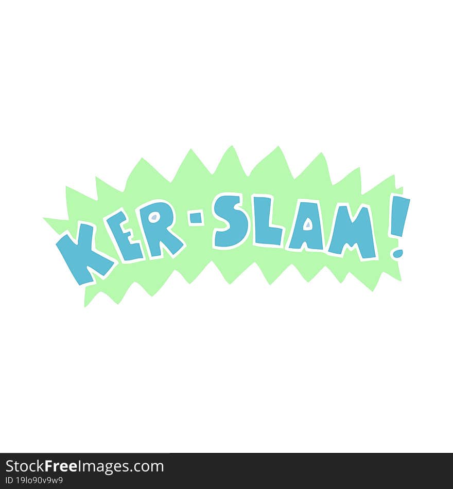 cartoon doodle words ker slam