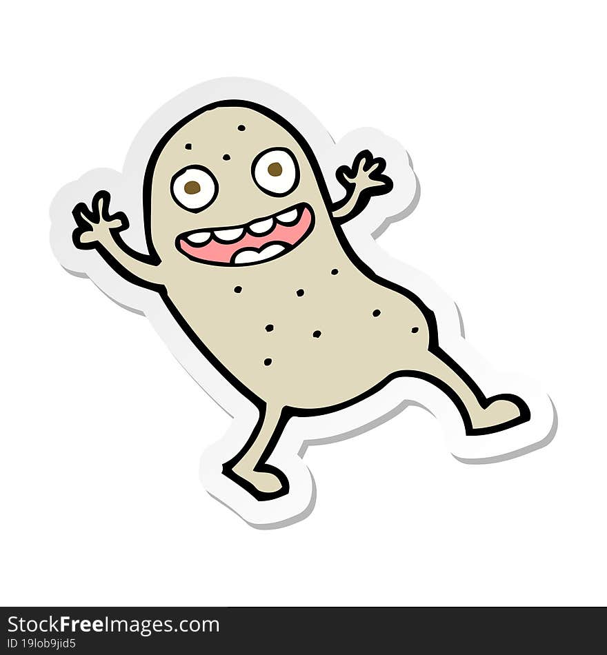 sticker of a cartoon potato