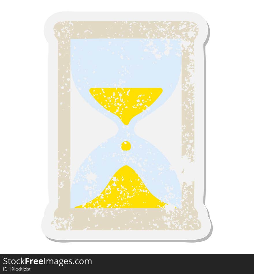 hourglass running sand grunge sticker