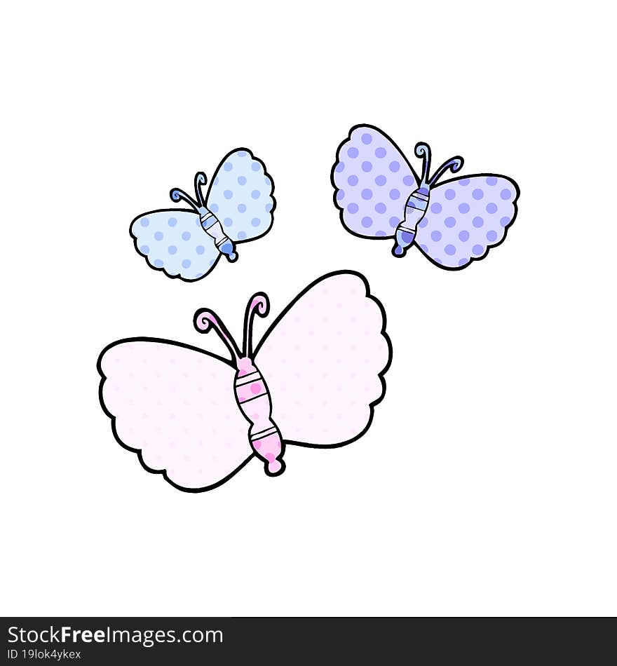 cartoon butterflies. cartoon butterflies