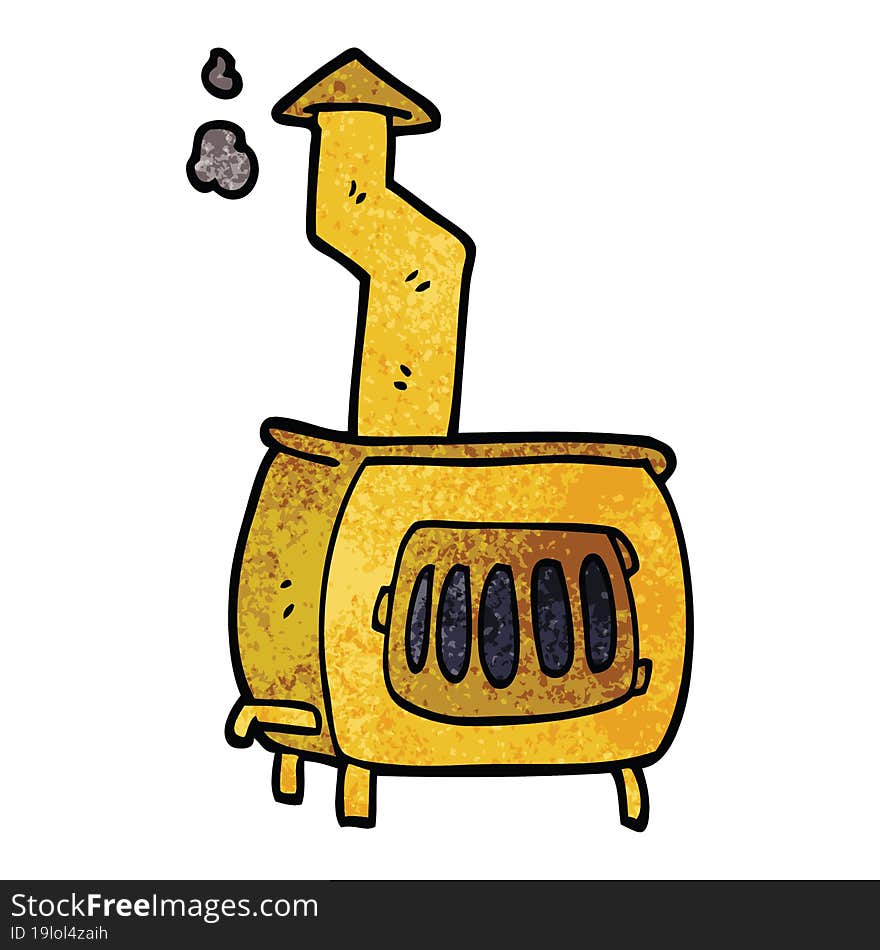 cartoon doodle old wood burner