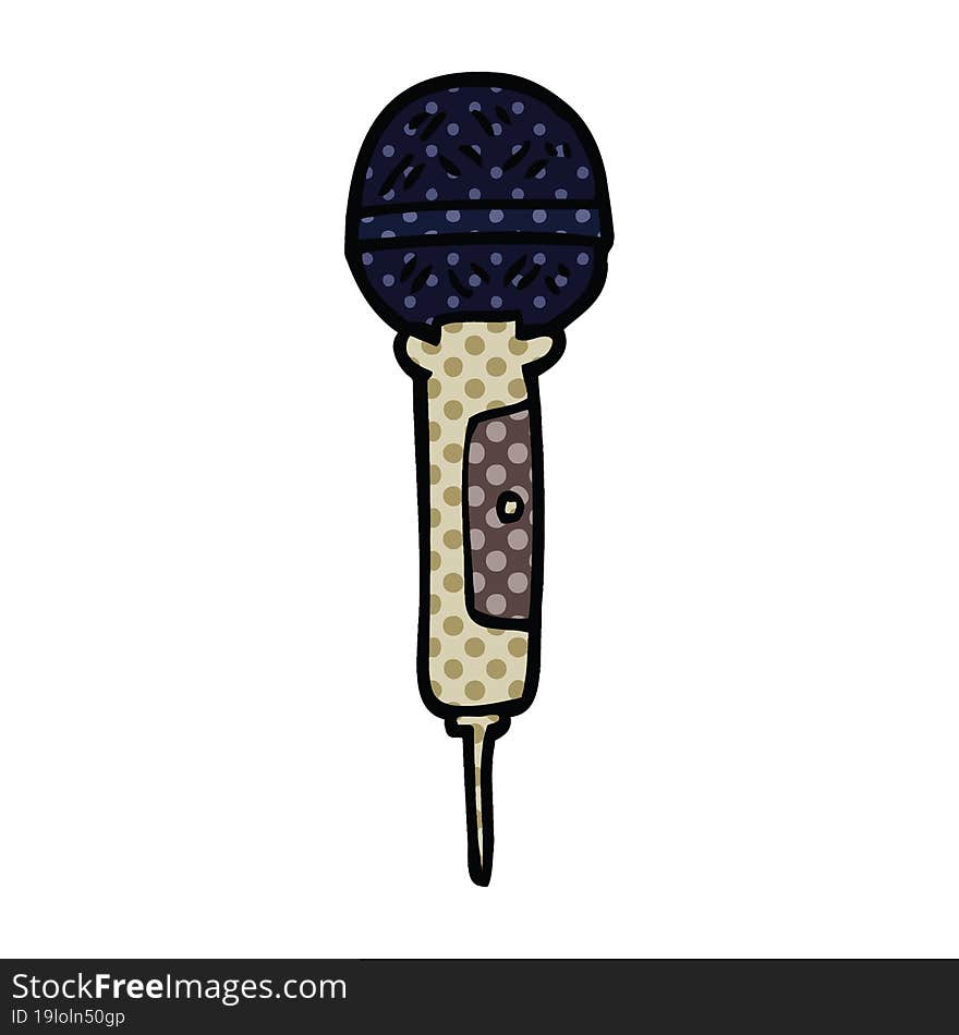 comic book style cartoon microphone