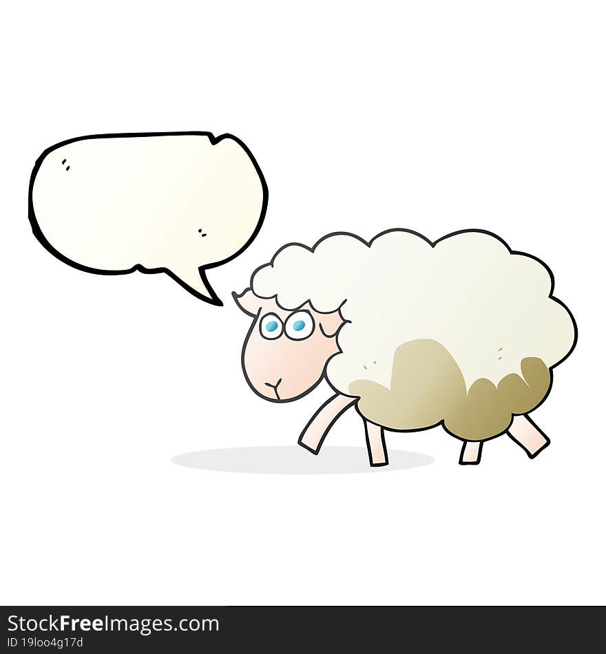 speech bubble cartoon muddy sheep